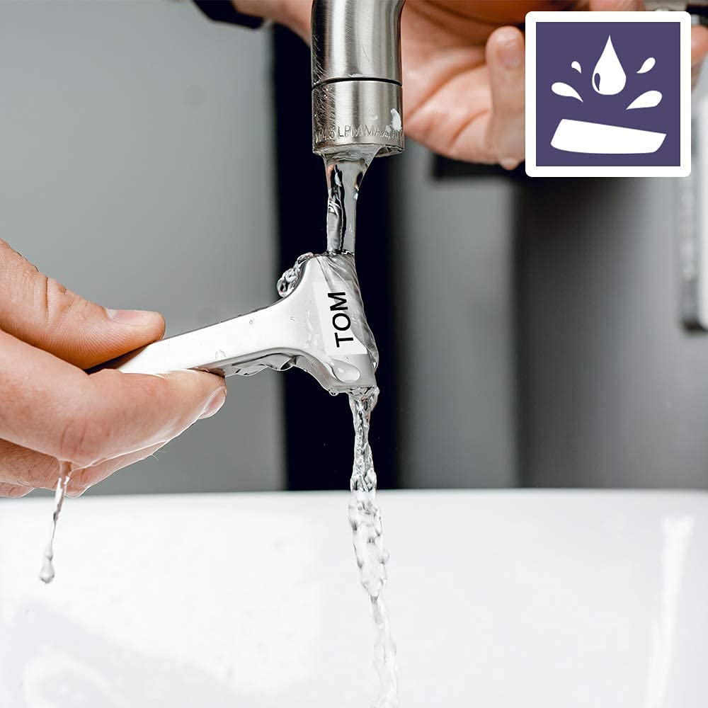 Nastro per Etichette Markurlife Compatibile In sostituzione di Dymo LetraTag Plastica 12mm x 4m Etichette S0721610 Nastro per Dymo LetraTag LT-100H LT-100T XR QX50 (Nero su Bianco,3Pz)