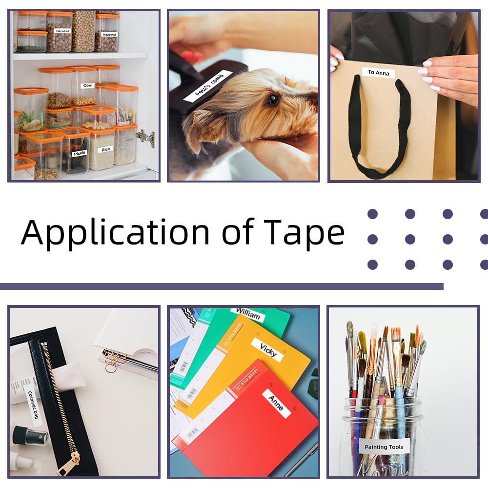 Markurlife Ruban pour Étiqueteuse Compatible pour Dymo Ruban LetraTag Papier 12mm x 4 m Dymo S0721510 / 91200 Noir sur Blanc pour Dymo LetraTag LT-100H LT-100T LT-110T QX50 XR XM 2000 Plus