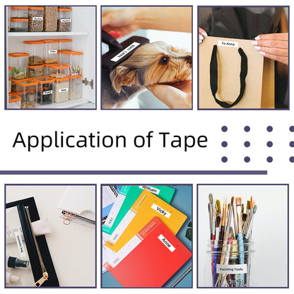 Markurlife Ruban pour Étiqueteuse Compatible pour Dymo Ruban LetraTag Papier 12mm x 4 m Dymo S0721510 / 91200 Noir sur Blanc pour Dymo LetraTag LT-100H LT-100T LT-110T QX50 XR XM 2000 Plus