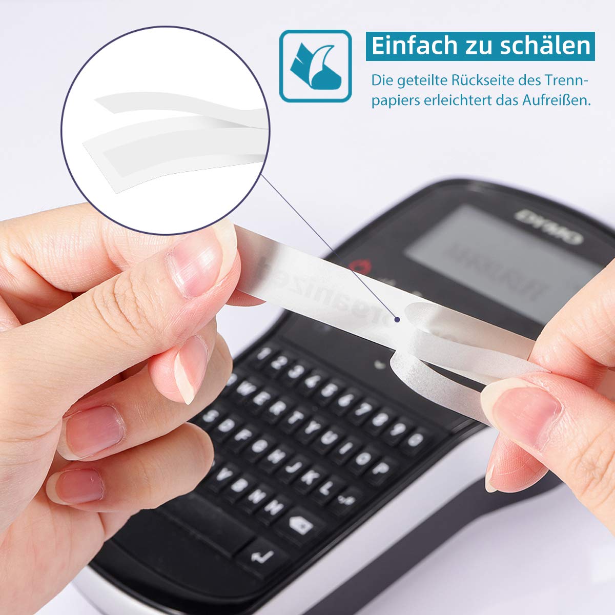 Etichette Markurlife Compatibile In sostituzione di Nastro Dymo D1 45013 S0720530 Nero su Bianco,Cartucce D1 12mm x 7m Etichette per Dymo LabelManager 160 280 120P 420P 500TS, LabelPoint 150 250