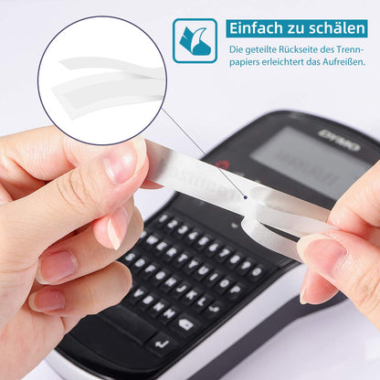 Etichette Markurlife Compatibile In sostituzione di Nastro Dymo D1 45013 S0720530 Nero su Bianco,Cartucce D1 12mm x 7m Etichette per Dymo LabelManager 160 280 120P 420P 500TS, LabelPoint 150 250