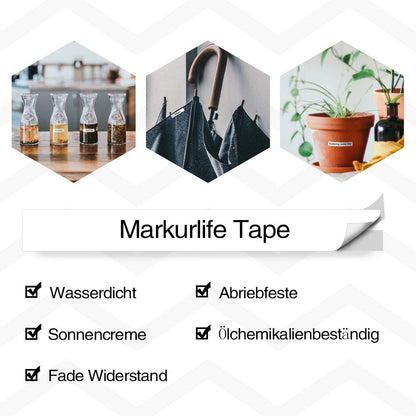 Markurlife Ruban pour Étiqueteuse Compatible pour DYMO D1 45021 12 mm x 7 m Blanc sur Noir Etiquettes Dymo S0720610 pour Recharge DYMO LabelManager 160 360D PnP LabelPoint 250 LabelWriter 450 DUO