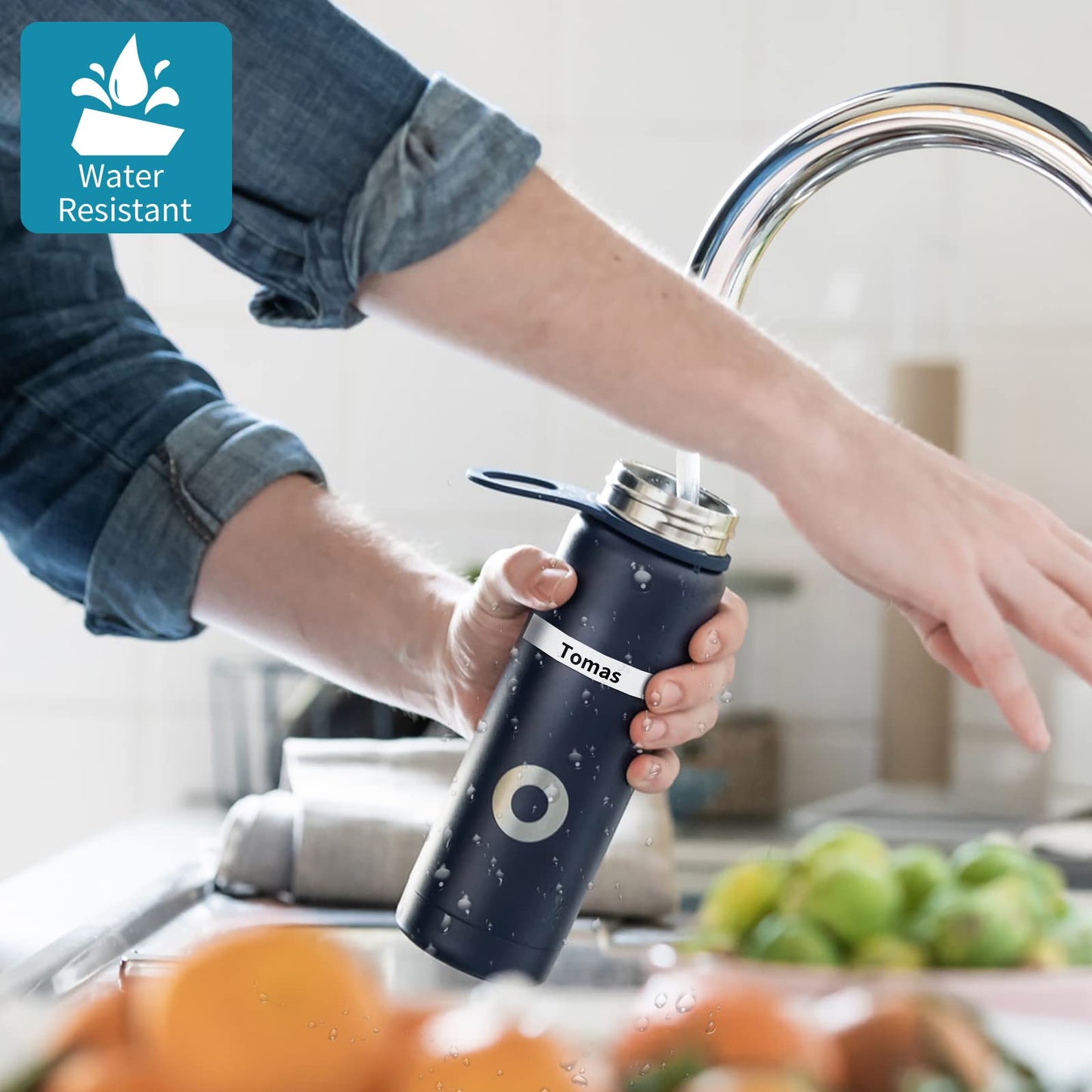 Markurlife Etichette Compatibile In sostituzione di Nastro DYMO Letratag 12mm x 4m Plastic White 91201 S0721610 Cartucce per Dymo Etichettatrice LetraTag LT-100H LT-100T XR QX50, Nero su Bianco, 12Pz