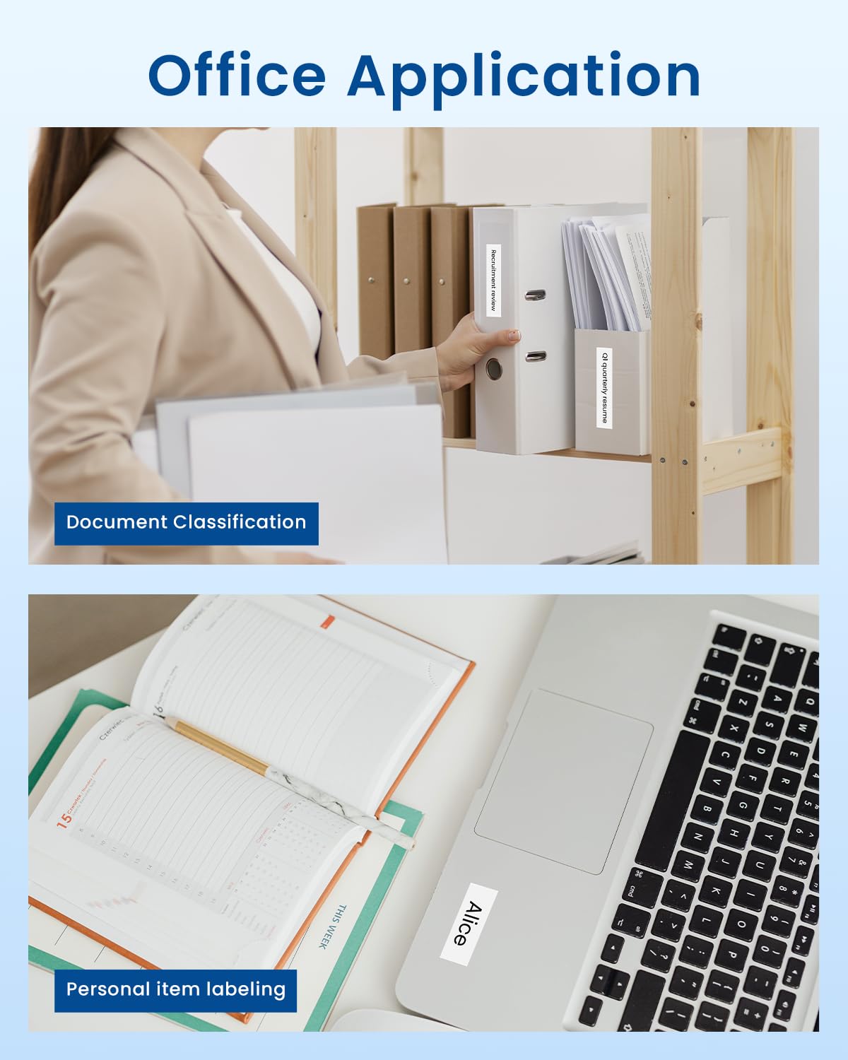 Nastro per Etichette Markurlife Compatibile In sostituzione di Dymo LetraTag Nastro 12mm x 4m Plastica Etichette S0721610 Cartucce Ricarica per Dymo LetraTag LT-100H LT-100T LT-110T 2000 XR XM QX50