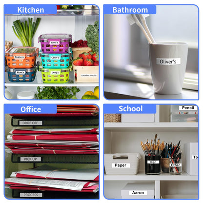 Nastro per Etichette Markurlife Compatibile In sostituzione di Dymo LetraTag Nastro 12mm x 4m Plastica Etichette S0721610 Cartucce Ricarica per Dymo LetraTag LT-100H LT-100T LT-110T 2000 XR XM QX50