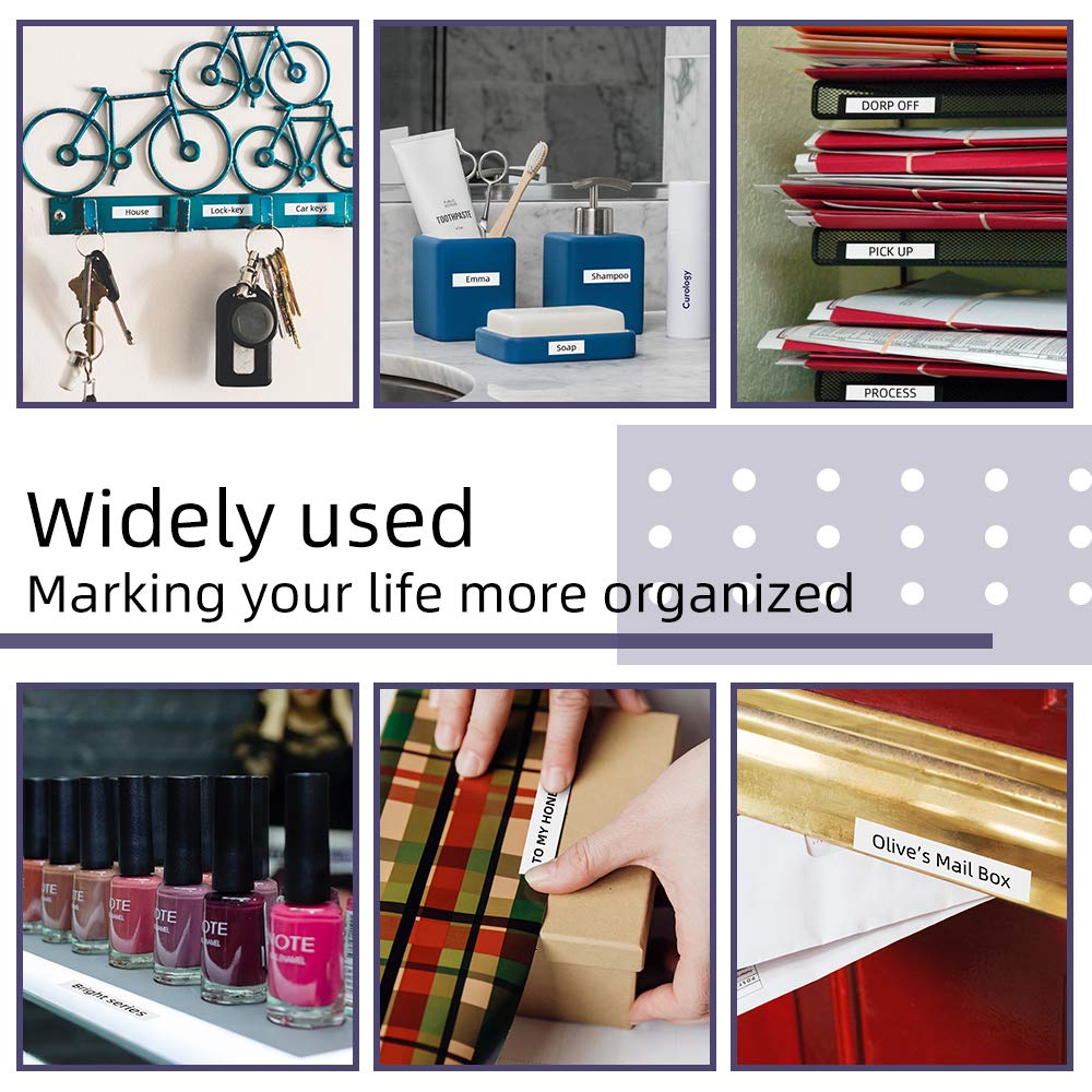 Markurlife Ruban pour Étiqueteuse Compatible pour Dymo Ruban LetraTag Papier 12mm x 4 m Dymo S0721510 / 91200 Noir sur Blanc pour Dymo LetraTag LT-100H LT-100T LT-110T QX50 XR XM 2000 Plus