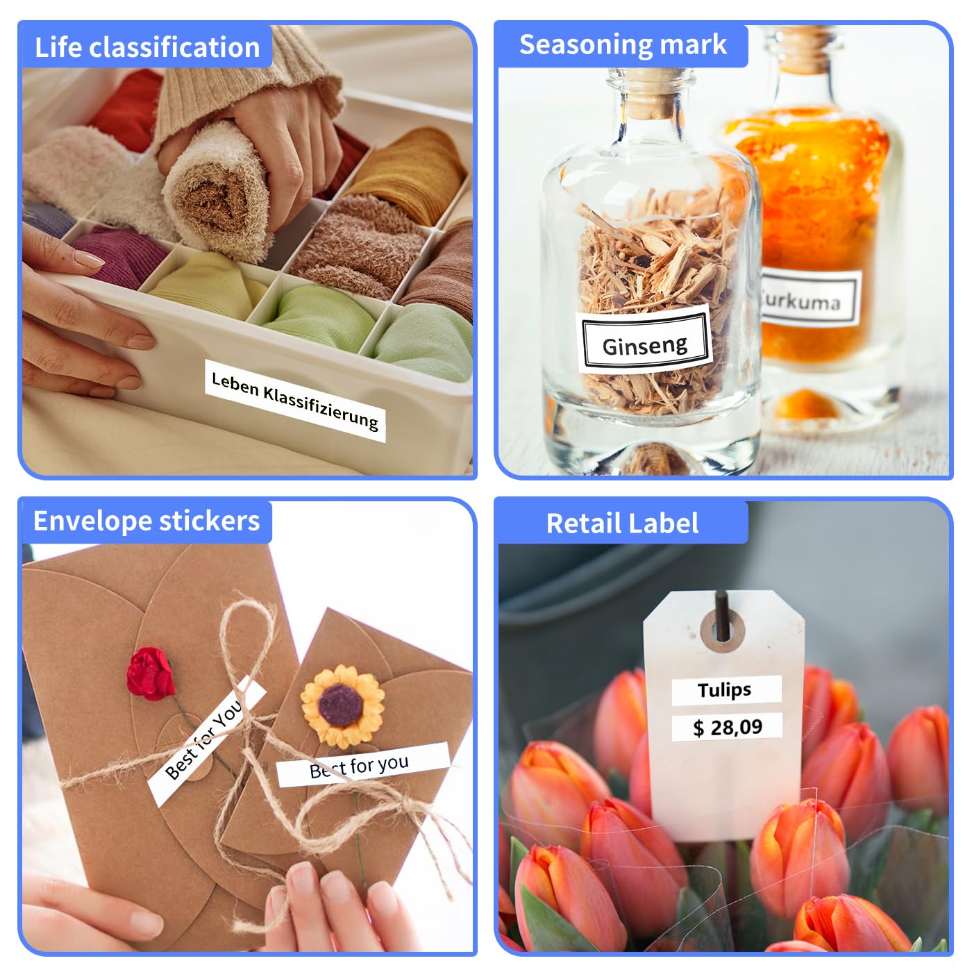 Nastro per Etichette Markurlife Compatibile In sostituzione di Dymo LetraTag Nastro 12mm x 4m Plastica Etichette S0721610 Cartucce Ricarica per Dymo LetraTag LT-100H LT-100T LT-110T 2000 XR XM QX50