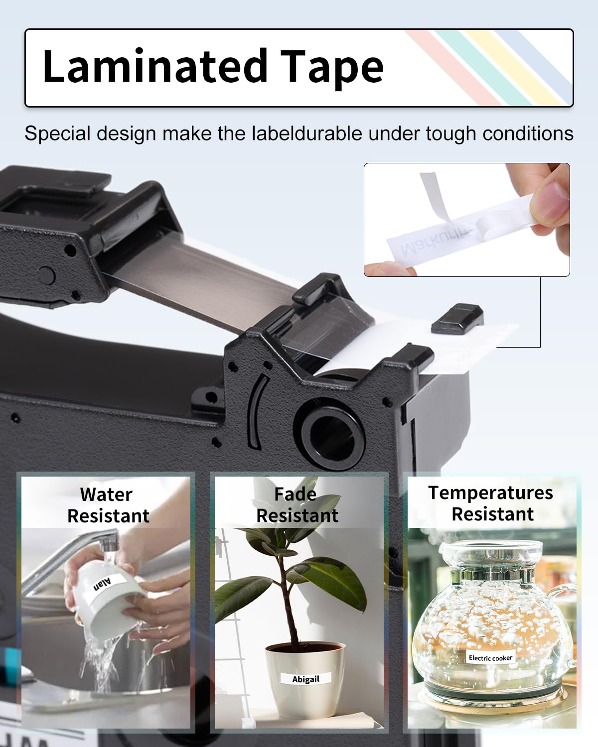 Markurlife P Touch Nastro compatibile con Brother PTouch Band 12 mm TZ Tape 12 mm 0.47 White TZe-231 TZe231 Nastro per PT-H110 H107b H105 H100lb H1010 D400 1010 1000 1280, nero su bianco