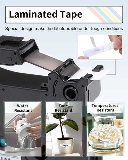 Markurlife P Touch Nastro compatibile con Brother PTouch Band 12 mm TZ Tape 12 mm 0.47 White TZe-231 TZe231 Nastro per PT-H110 H107b H105 H100lb H1010 D400 1010 1000 1280, nero su bianco