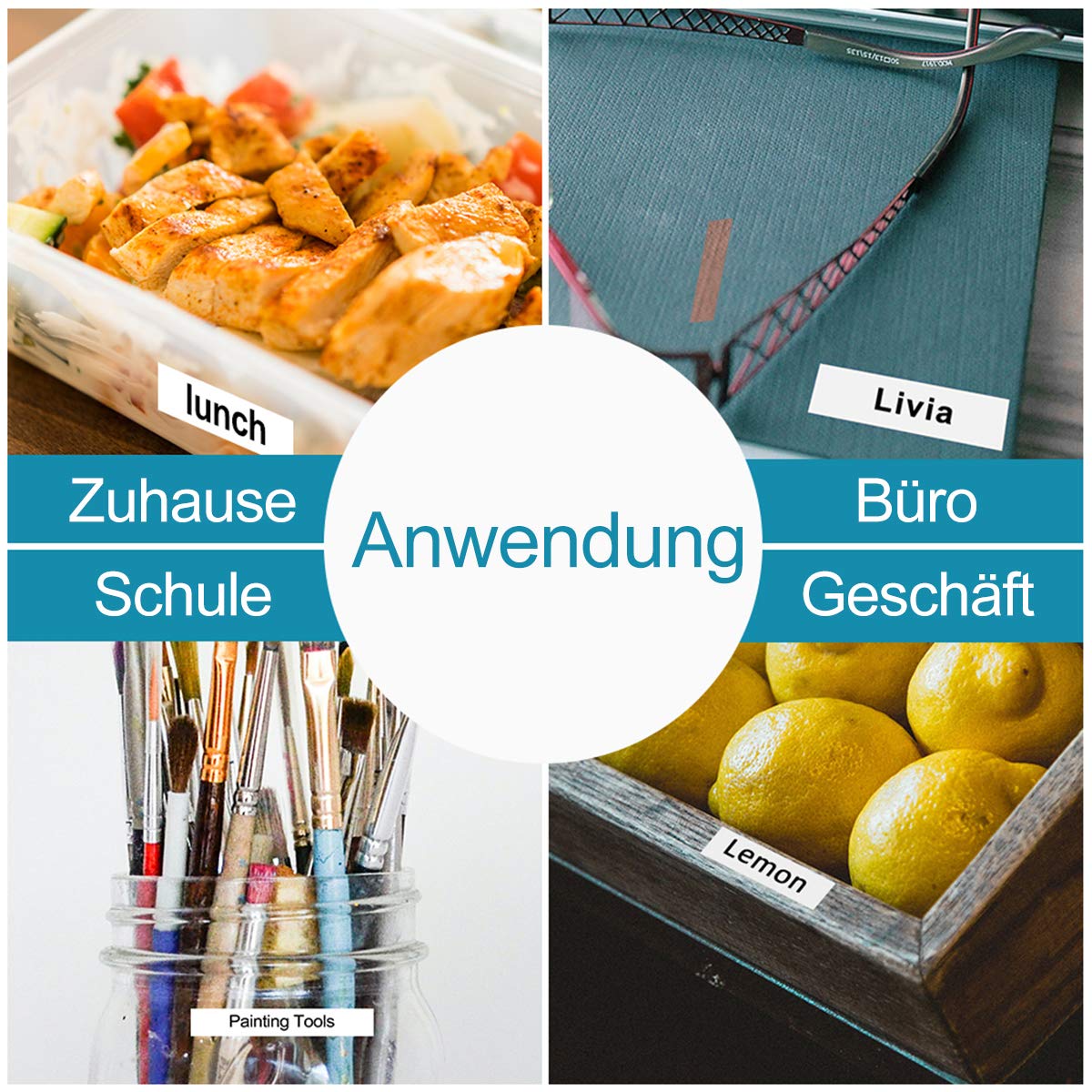 Etichette Markurlife Compatibile In sostituzione di Nastro Dymo D1 45013 S0720530 Nero su Bianco,Cartucce D1 12mm x 7m Etichette per Dymo LabelManager 160 280 120P 420P 500TS, LabelPoint 150 250